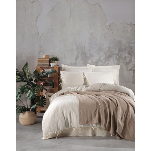 L'essential Maison Dante - Beige Beige
Cream Double Quilt Cover Set slika 1