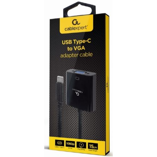 A-CM-VGAF-01 Gembird USB Type-C to VGA adapter cable, 15 cm, black slika 2
