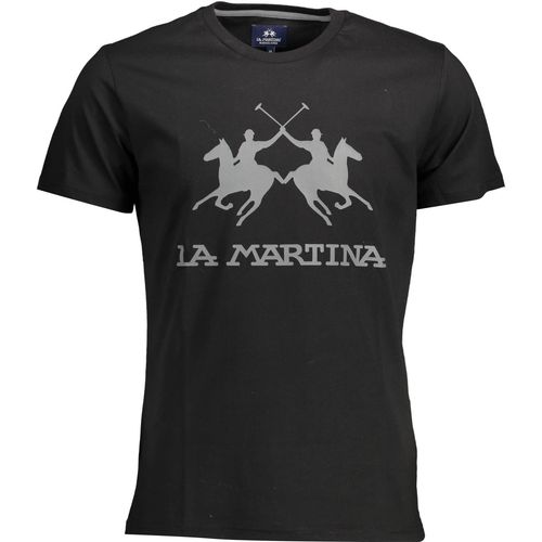 LA MARTINA MEN'S SHORT SLEEVE T-SHIRT BLACK slika 1