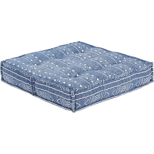 283796 Pouffe 100x100x20 cm Indigo Fabric slika 5