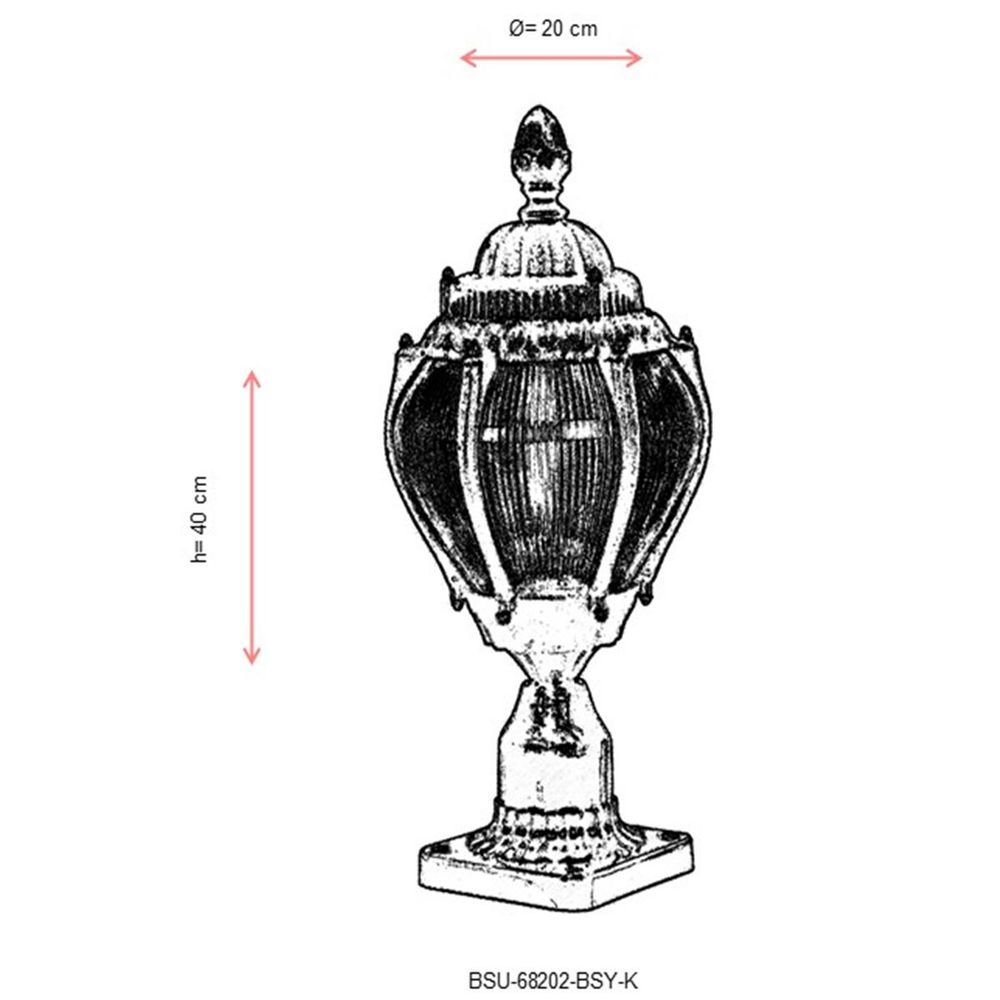 Vanjska zidna lampa BSU-68202-BSY-K, crna slika 3