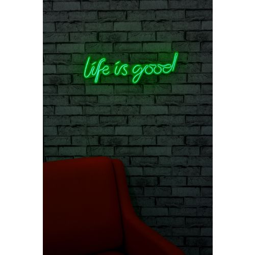 Wallity Ukrasna plastična LED rasvjeta, Life Is Good - Green slika 2