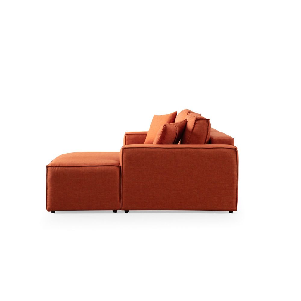 Pırlo Kutni Sofa na Razvlačenje - Narandžasti slika 7