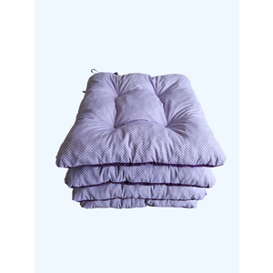 Pamučni jastuk za stolice, pamuk, ljubičasti + lila sa točkicama 4 komada