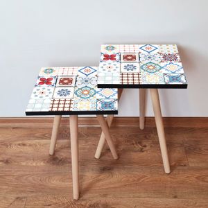 Nesting stolovi 2Shp398 - (2 komada) - boje: višebojni