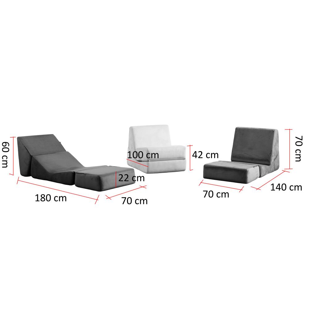Origami Konvertibilni - Mat Narandžasti 1-Sjedalni Sofa-Krevet slika 7
