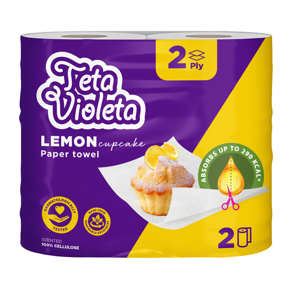 Teta Violeta Jumbo ručnici 2/1, XXL , Cheesecake Lemon 2 x 100 listića slika 1