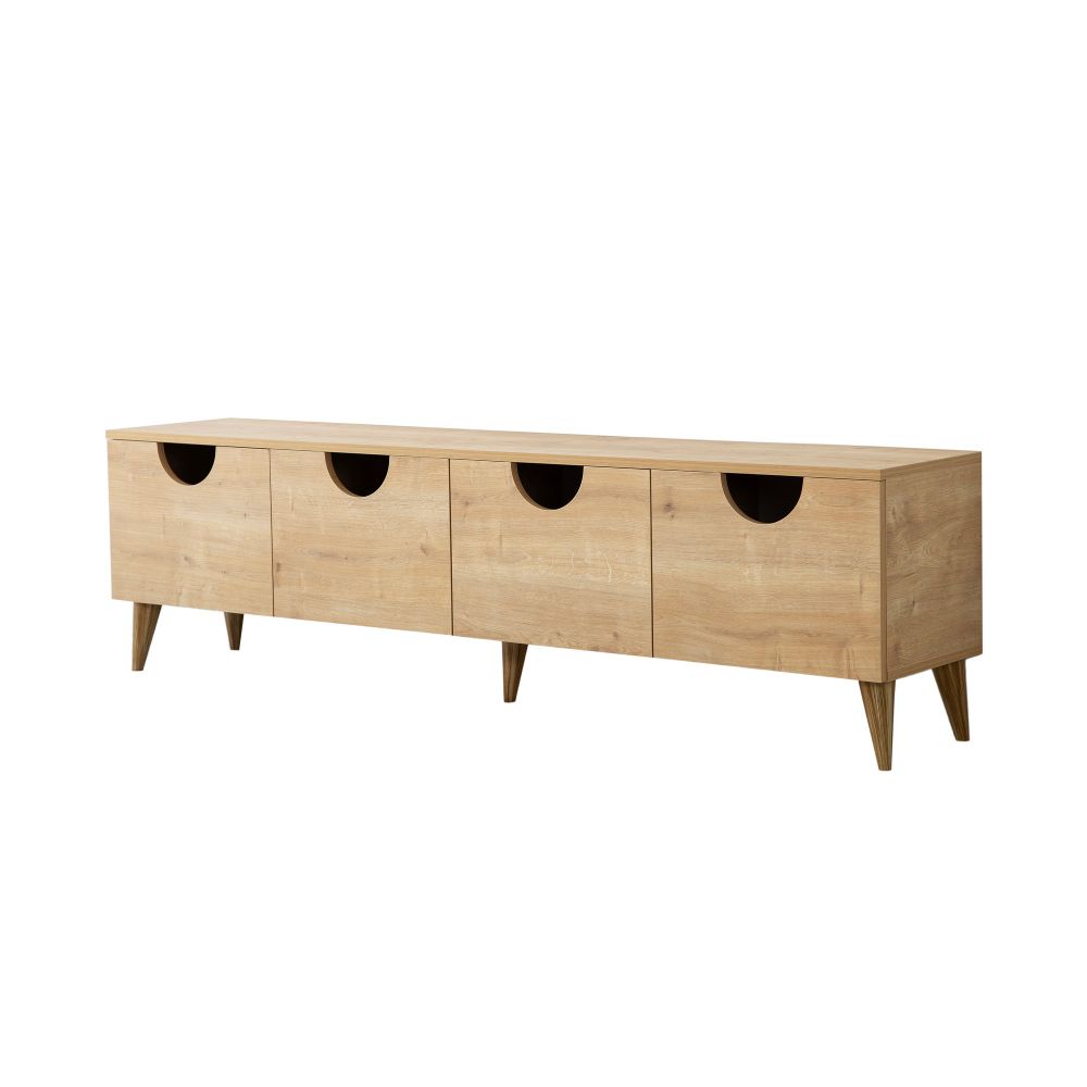 TV Stalak 'Four Seasons - Oak v2' od Hrastovine slika 6