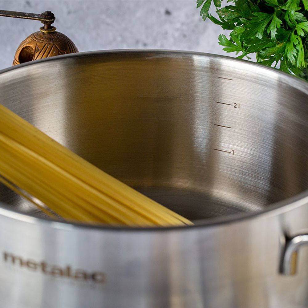 Metalac Šerpa Rea plitka - inox sa staklenim poklopcem 20 cm / 2.8 l slika 2