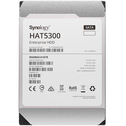 Synology HAT5300-4T 4TB 3.5" Enterprise HDD, 7200 rpm, 256 MiB, SATA 6 Gb/s, 5-godišnje jamstvo slika 1