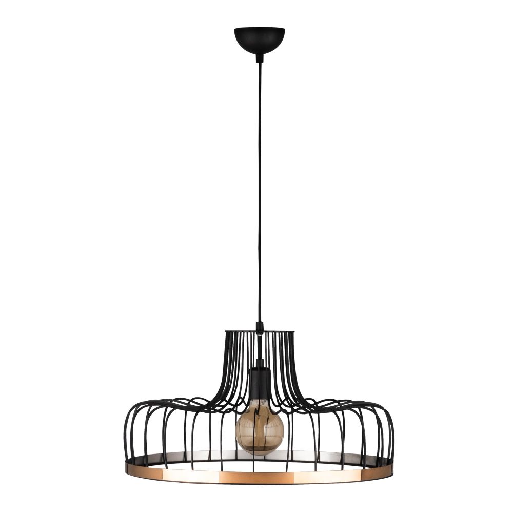 Luster Fellini - MR - 769 u Crnoj Boji sa Bakarnim Detaljima slika 3