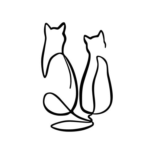 Wallity Metalna zidna dekoracija, Couple Cat Love slika 4