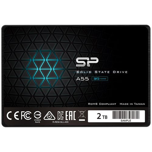 Silicon Power SP002TBSS3A55S25 2.5" 2TB SSD, SATA III, A55, TLC, Read up to 500MB/s, Write up to 450MB/s slika 1