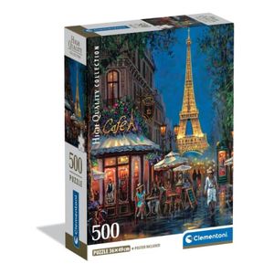 Clementoni CL35577 Puzzle 500 NOĆ U EIFFEL KAFIĆU, 500kom