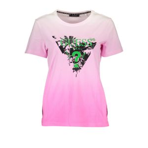 GUESS JEANS WOMEN'S SHORT SLEEVE T-SHIRT PINK