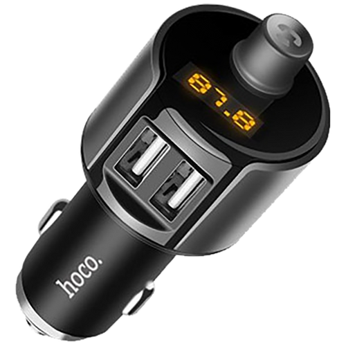 hoco. FM modulator, BT handsfree, 12 V/24 V, 2 x USB 2,4 A - E19 Smart, BT, FM, Charger slika 8