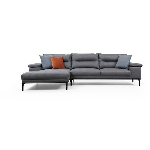 Atelier Del Sofa Kutna garnitura, Sivo, Hollywood Corner Left - Grey slika 9