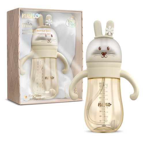 NENO MIO Rabbit 3u1 bočica za hranjenje 300 ml, Cream slika 13