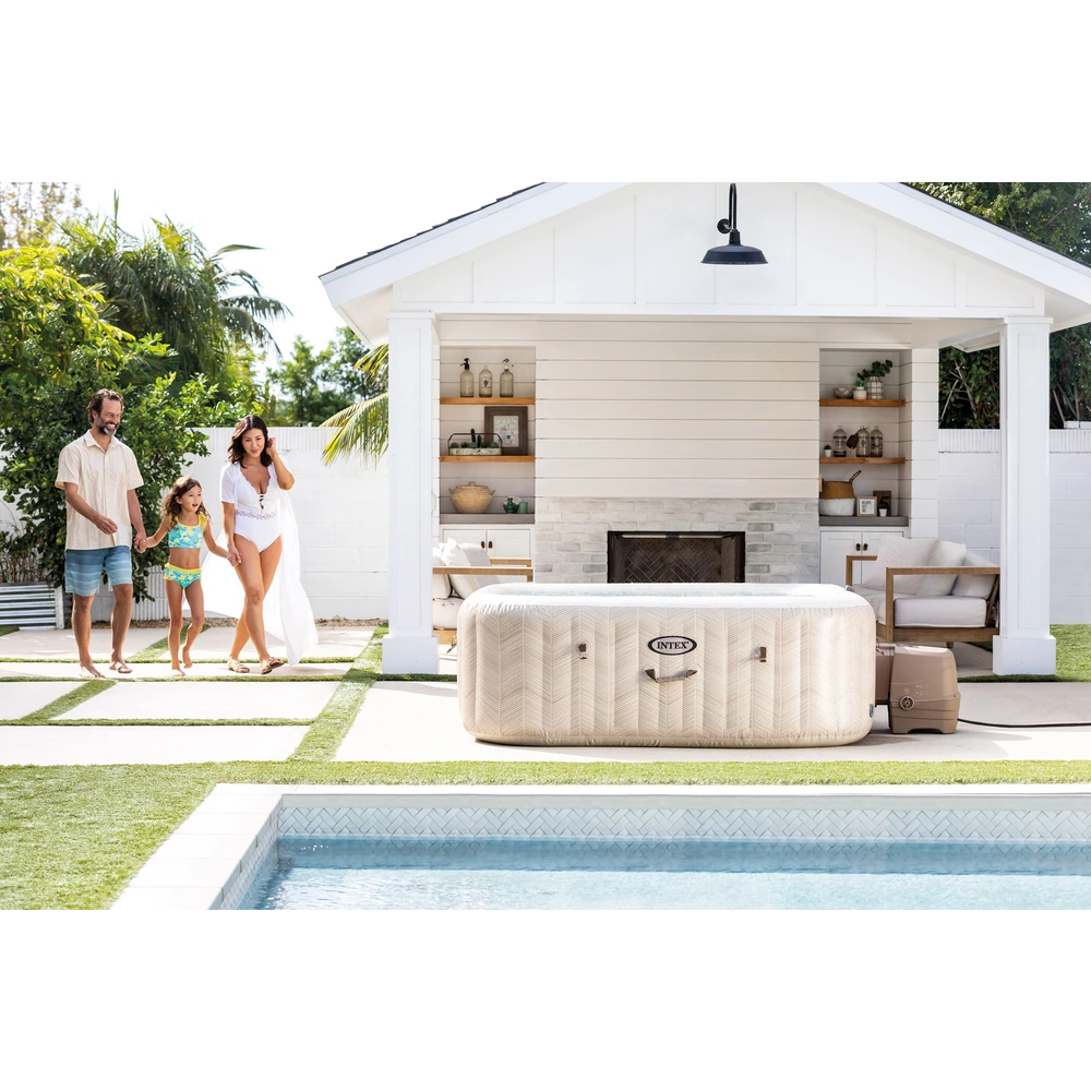 Intex hidromasažni bazen 196x196x71 cm Chevron Deluxe, kvadratni - 8472NP slika 3