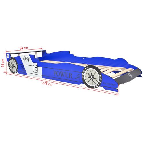 Dječji krevet trkaći auto 90 x 200 cm plavi slika 18