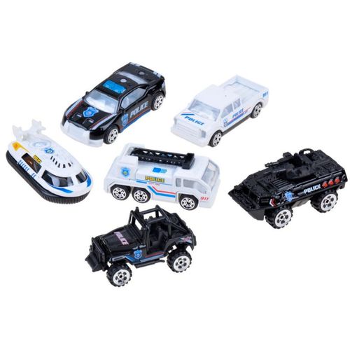 Set 6 metalnih policijskih vozila slika 2