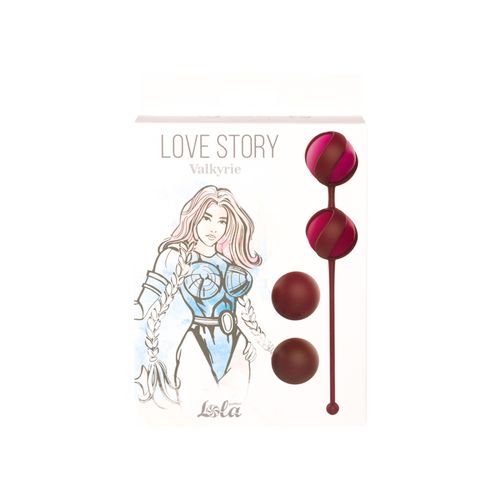 Vaginalne kuglice Lola games Set for Easy and Medium Level Love Story Valkyrie Wine Red slika 5