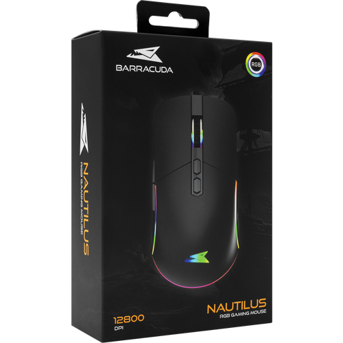 Baracuda miš NAUTILUS Crni RGB / 12.800 dpi slika 7