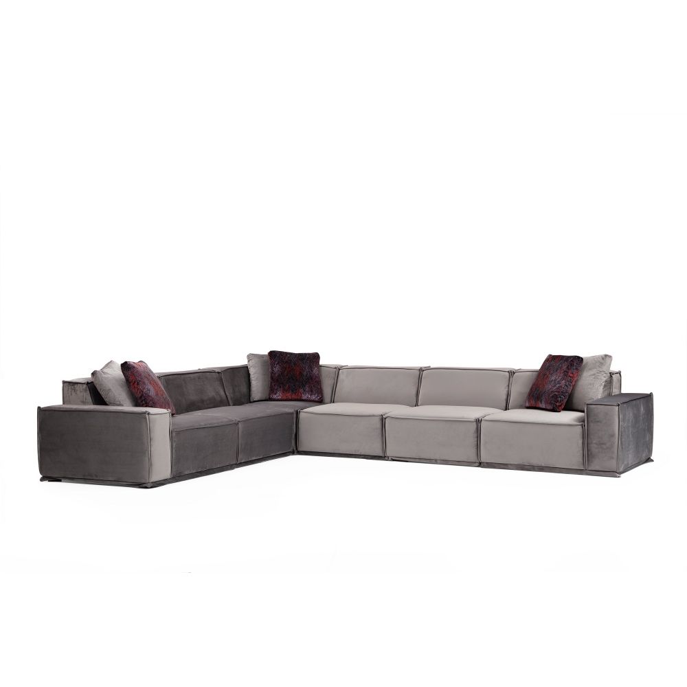 Lego Corner 1 (L1-O1-C-O1-O1-1R) Sivi Kutni Sofa slika 3