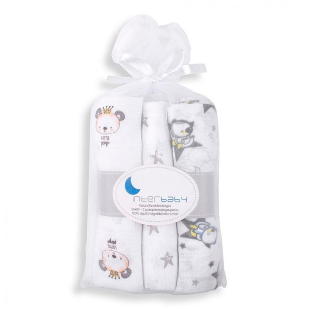 Tetra pelene Interbaby Panda Sivo  80x80 - 3 kom slika 5