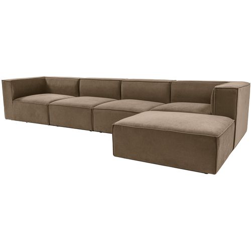 Sora (L1-O1-O1-1R-POUFFE) - Ugao Sofa u Boji Braon slika 8