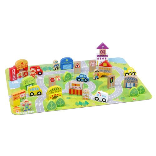 Molto puzzle City s drvenim dodacima  slika 3