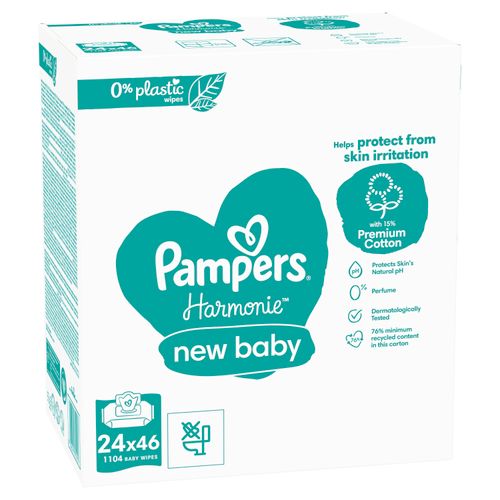 Pampers Harmonie vlažne maramice New Baby 24x46 komada slika 2