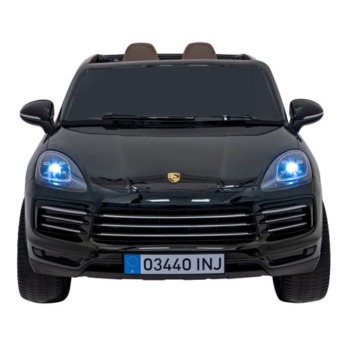 Licencirani auto na akumulator Porsche Cayenne S - crni/lakirani slika 2