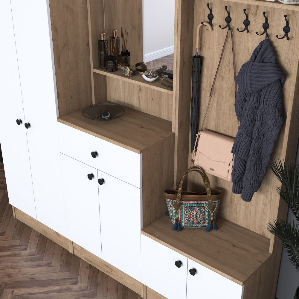 Hall Stand P6 - M2 - 2257G u boji orah i bijela slika 4