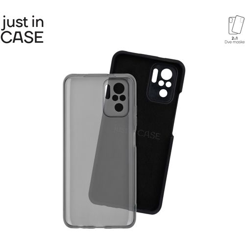 2u1 Extra case MIX paket CRNI za Redmi Note 10s slika 1