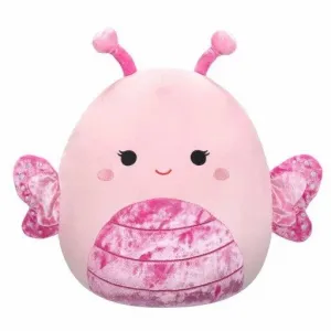 Squishmallows 30cm - mogo - svijetlo roza baršunasti leptir s roza trbuščićem