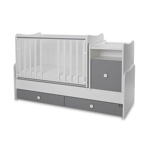 LORELLI TREND PLUS Modularni krevetić 4in1 s Mehanizmom Ljuljanja White/Stone Grey slika 3