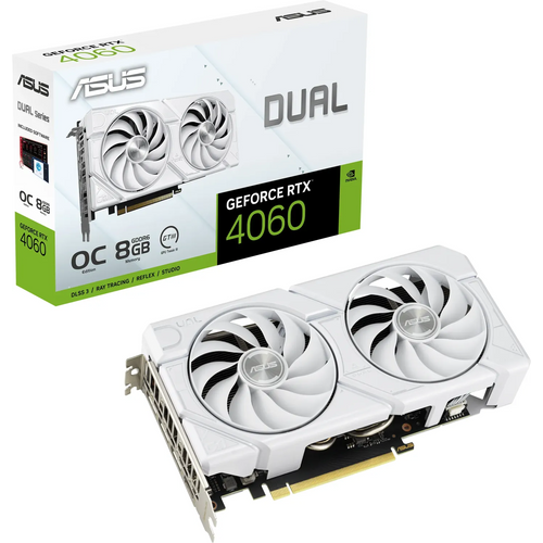 Grafička kartica ASUS GeForce RTX 4060 EVO Bijela OC izdanje 8GB GDDR6, PCI-E 4.0 slika 1