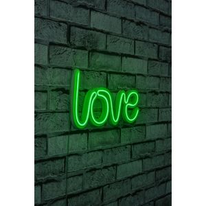 Wallity Ukrasna plastična LED rasvjeta, Love - Green