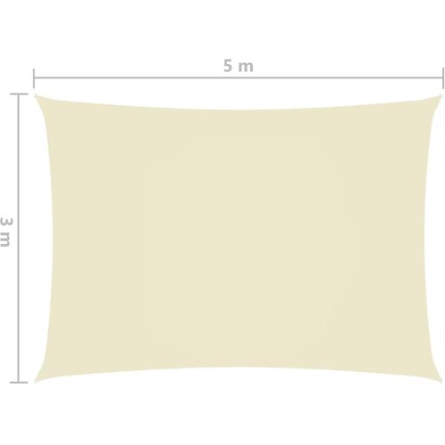 Jedro za zaštitu od sunca od tkanine pravokutno 3 x 5 m krem slika 11