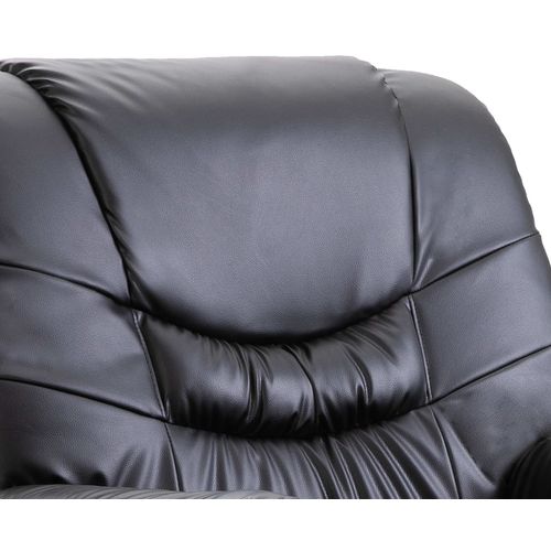 Masažna stolica od umjetne kože crna slika 14