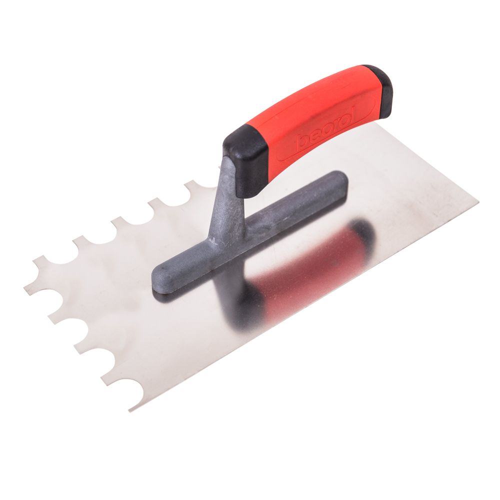 Beorol Gleterica Inox, profesional soft drška polukruzno nazubljena slika 1
