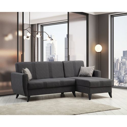 Zaden L - Dark Grey Dark Grey Sofa Set slika 2