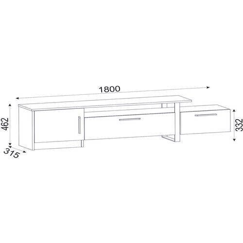 Aramis Walnut
Black TV Stand slika 7