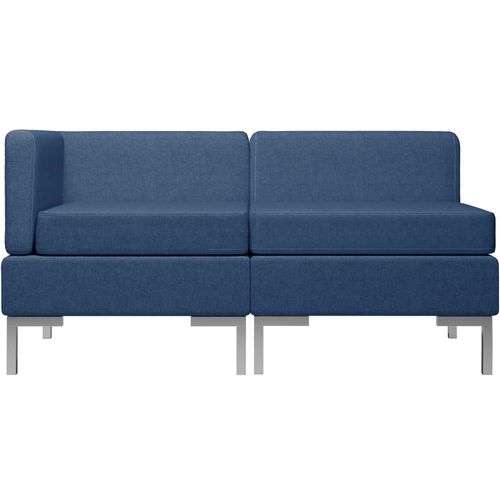 2-dijelni set sofa od tkanine plavi slika 28