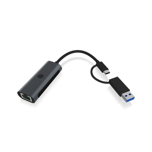 Icybox IB-LAN301-C3 USB-A i USB-C mrežna kartica/adapter za 2.5 Gbit Ethernet slika 1