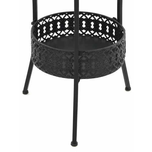 Bistro stol crni 40 x 70 cm metalni slika 10