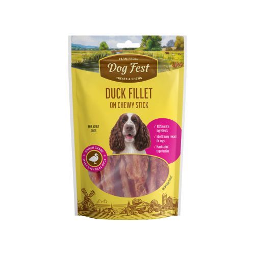 Dog Fest Duck Fillet Chewy Stick, poslastica za pse, trakice s pačetinom, 90 g slika 1