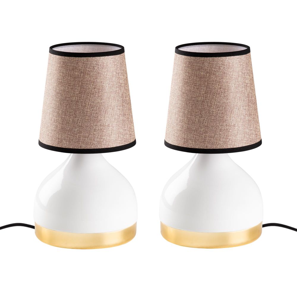 Set Stona Lampa Yıldo - 8022 - boje: bijela, svijetlosmeđa (2 komada) slika 4