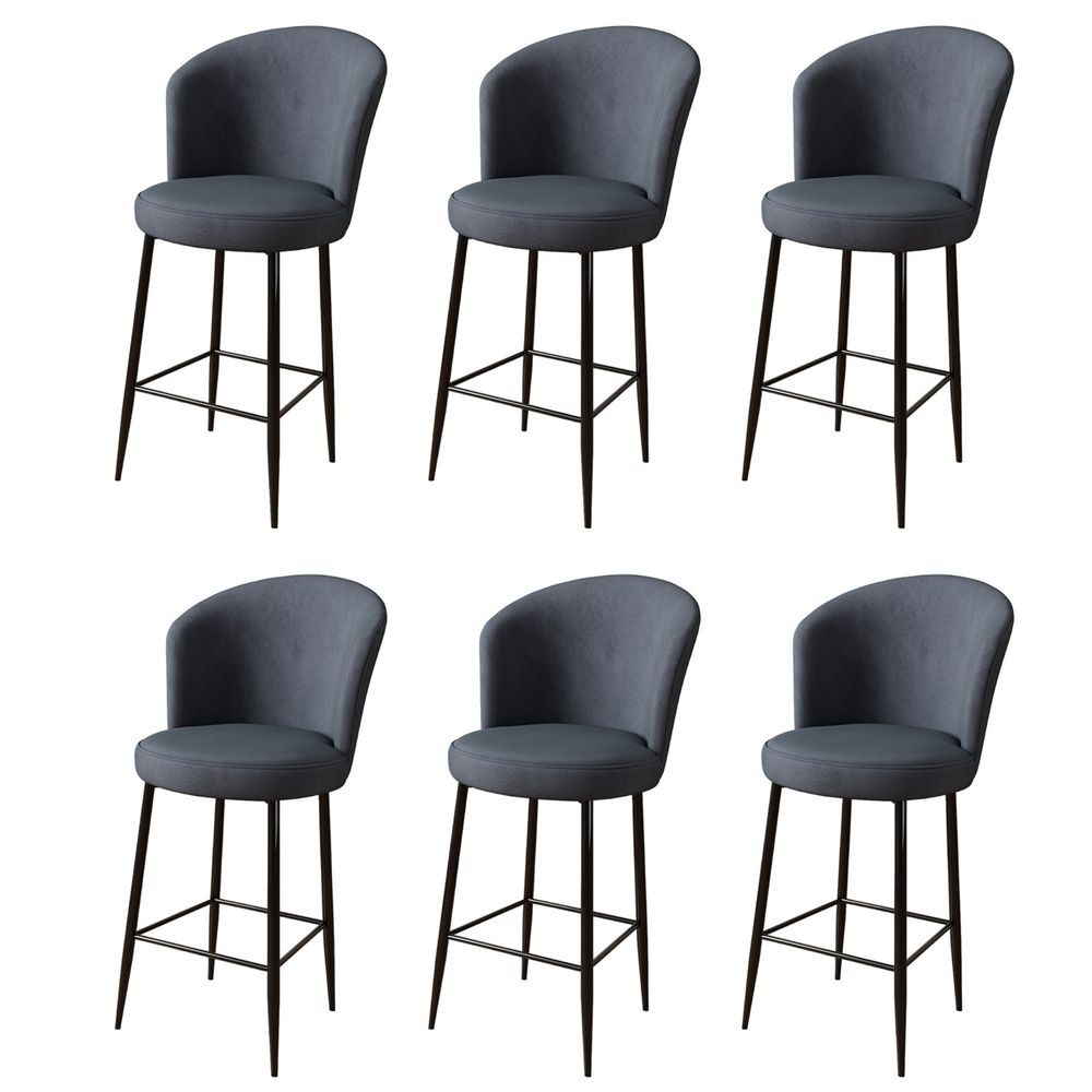 Alte - Crni Bar Stolac Set (6 Komada) slika 1